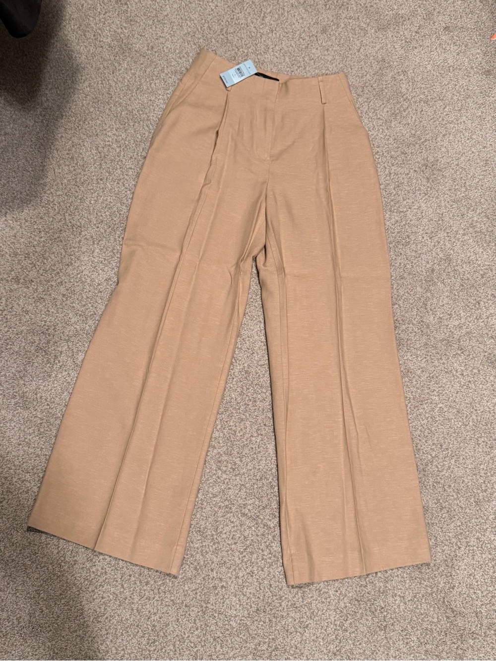 Ann Taylor Wide-Leg Pants in Camel Linen blend. NEW with tags!
